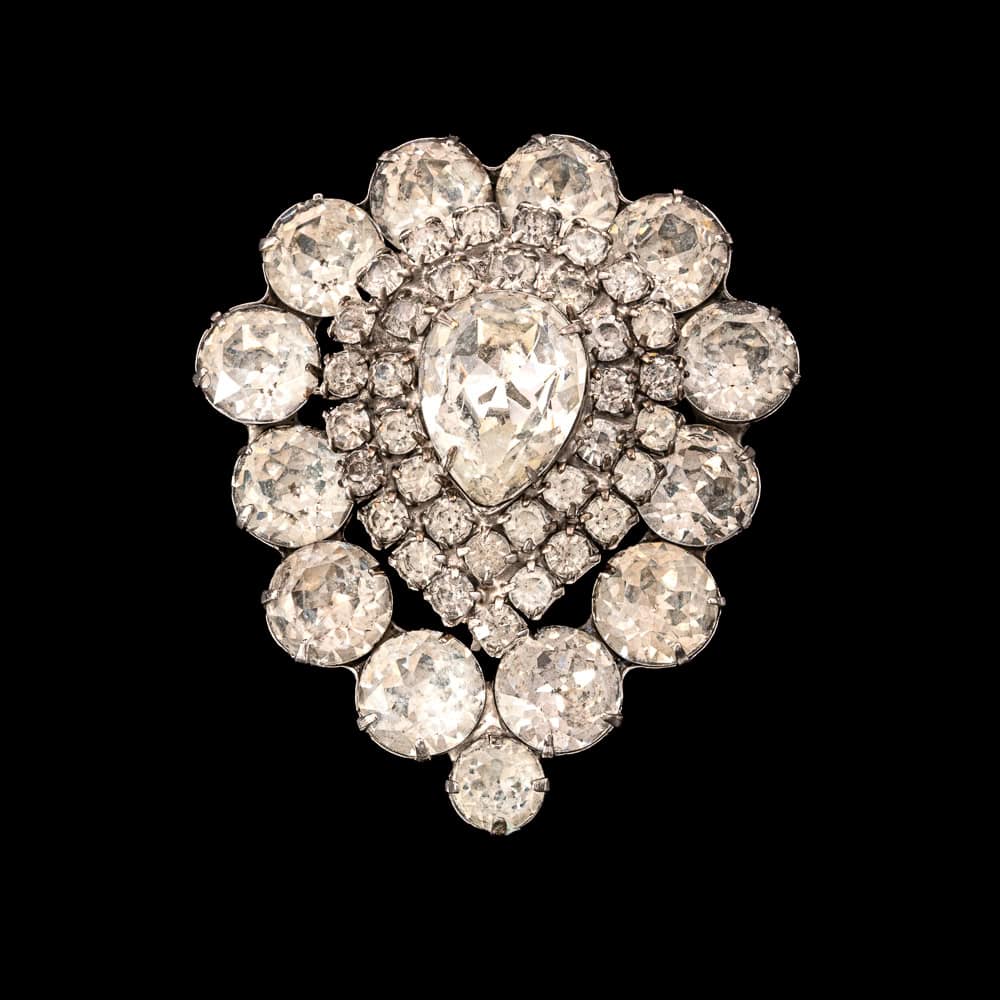 Weiss Rhinestone Brooch Weiss Antique Jewelry Albert WEISS Brooch