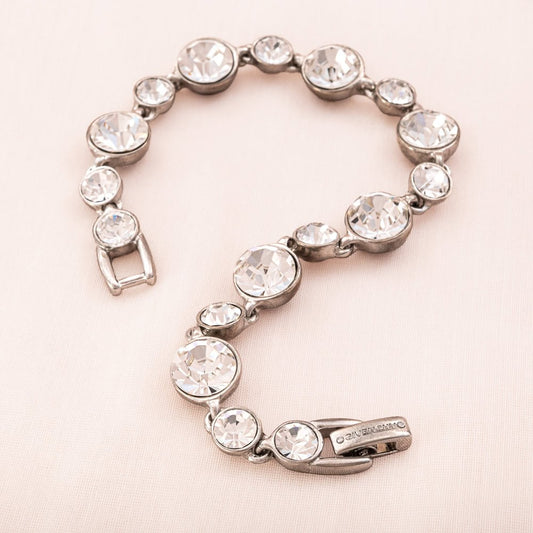 Givenchy-Armband-Tennisarmband-silberfarben-rnde-Kristalle
