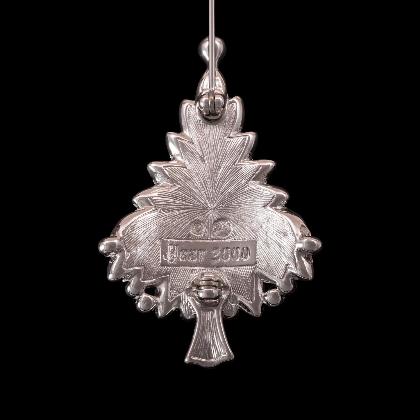 Swarovski-Weihnachtsbaum-Brosche-rhodinierte-Rückseite-limitierte-Signatur