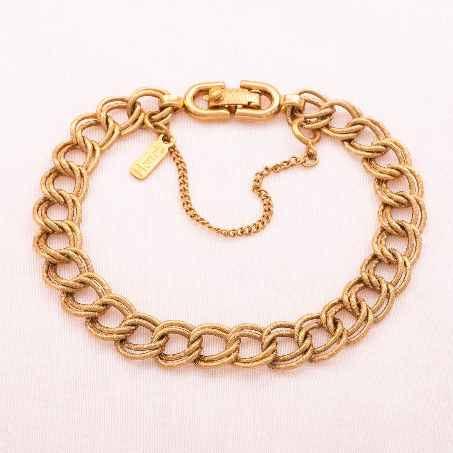 Monet-vergoldetes-Kettenglieder-Armband