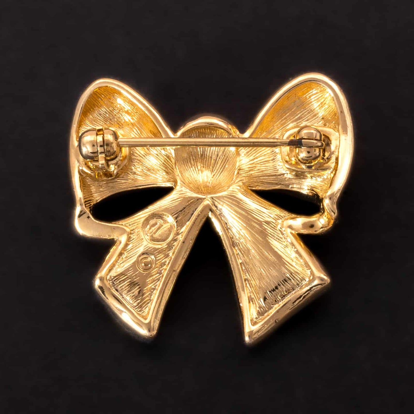 Swarovski-vergoldete-Schleifen-Brosche-Rückseite