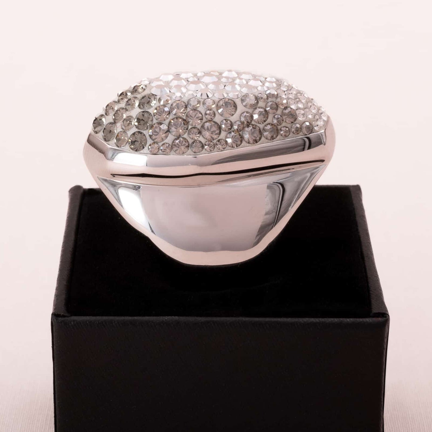 Swarovski-droßer-Designer-Ring-graue-Kristalle