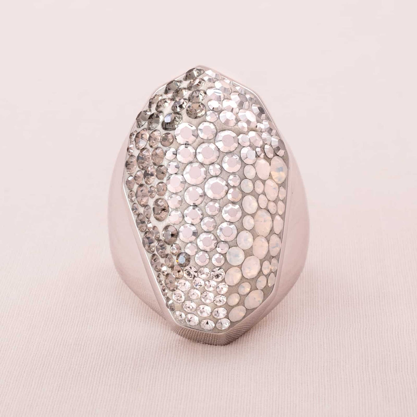 Swarovski-droßer-Designer-Ring-graue-Kristalle