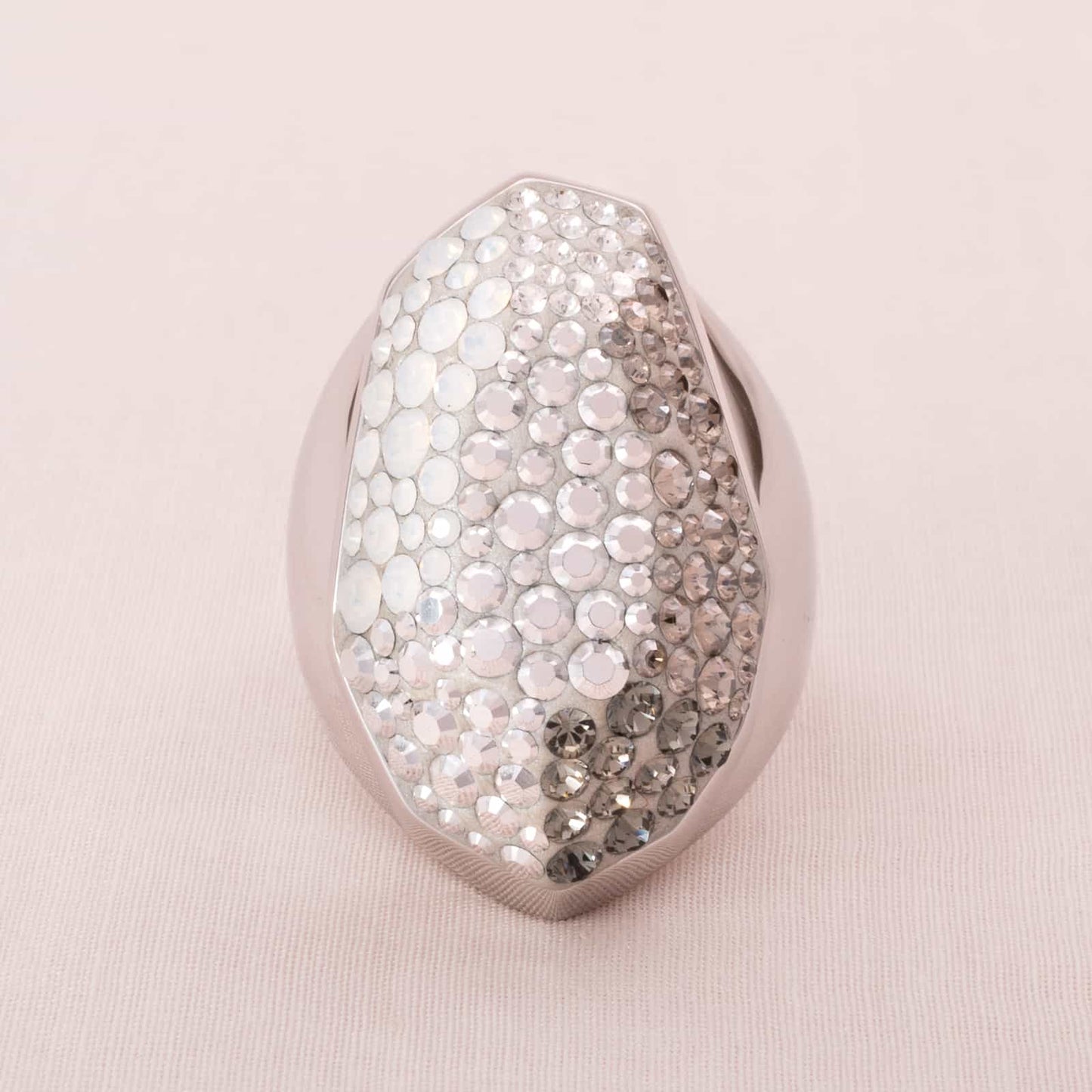 Swarovski-droßer-Designer-Ring-graue-Kristalle