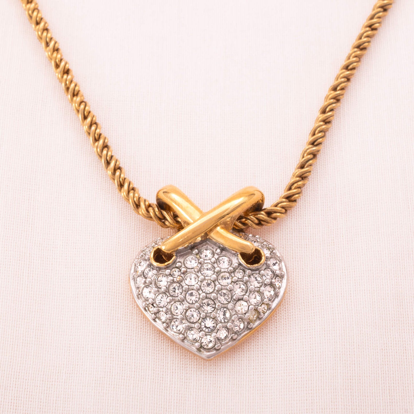 Swarovski-Halskette-vergoldet-mit-Kristall-Herz-Anhänger