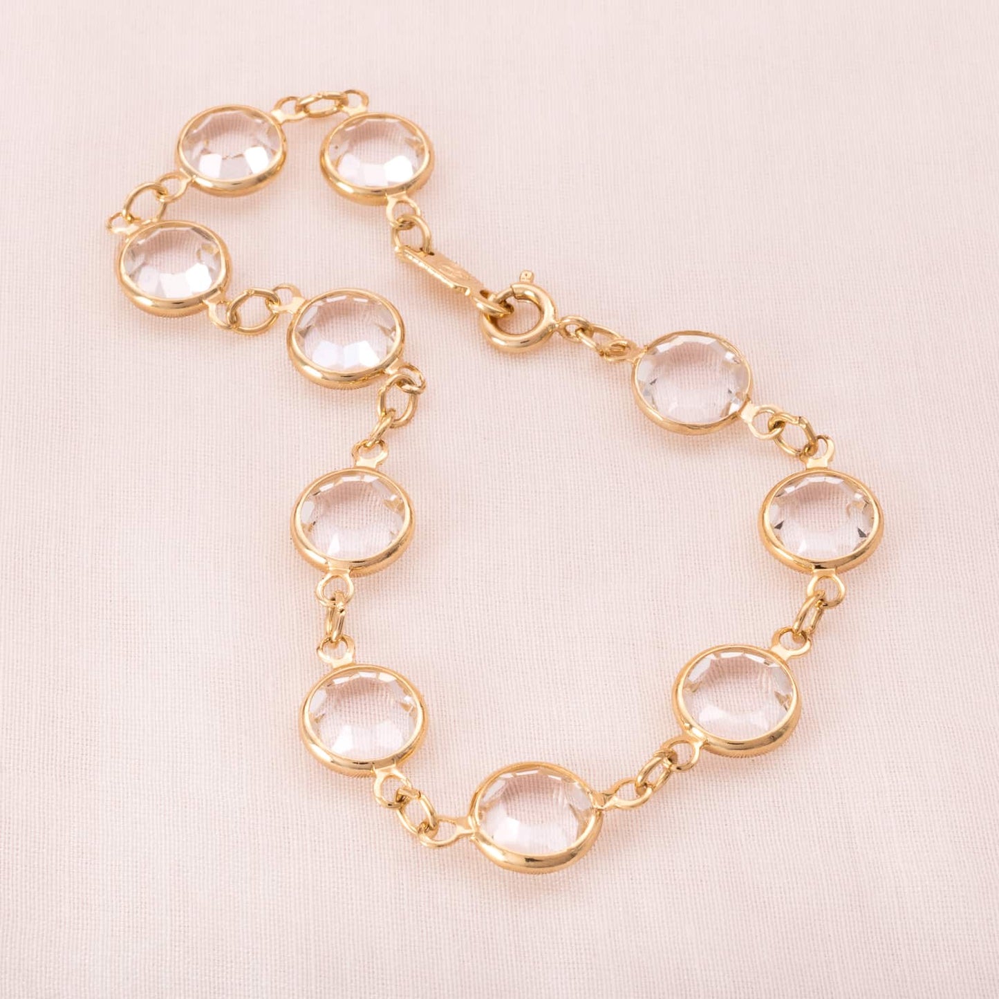 Swarovski-vergoldetes-Kristall-Armband-Lünette-Fassung