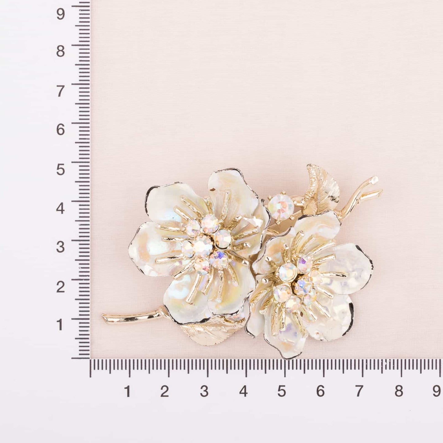 Coro-Blumen-Brosche-50s-Aurora-Borealis