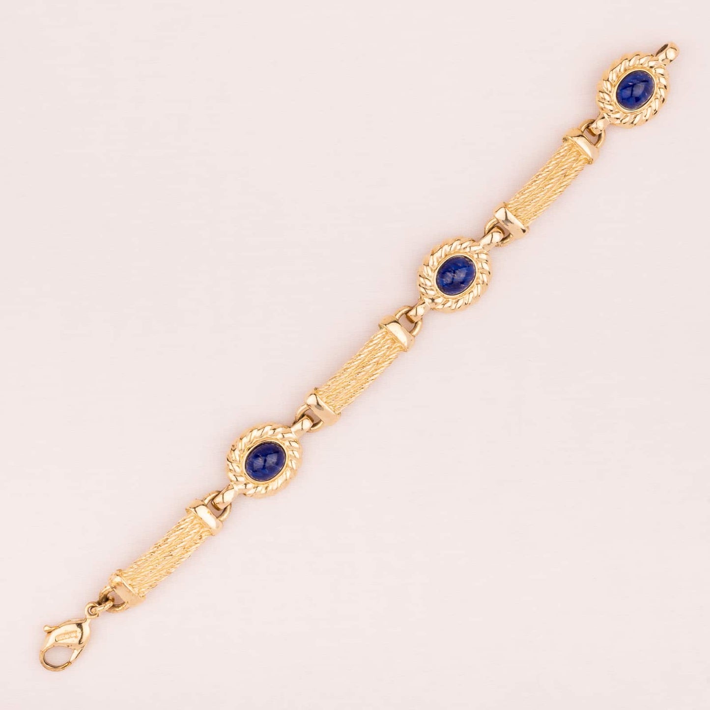 Dior-Armband-Lapislazuli-Cabochons-vergoldet-80s