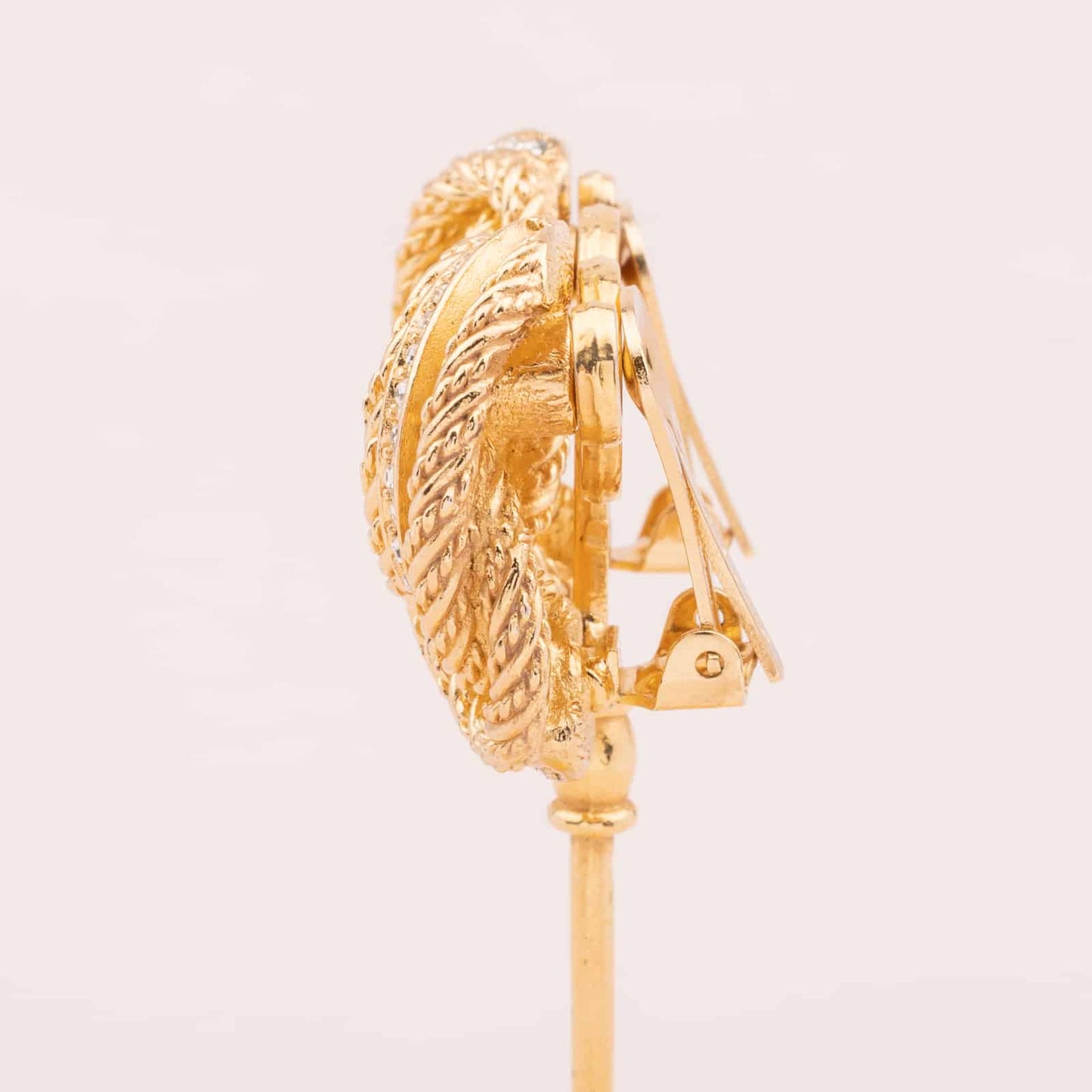 Dior-vergoldete-Knoten-Ohrclips-90s