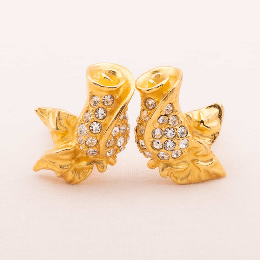 Vintage-Givenchy-Rosenclips-vergoldet