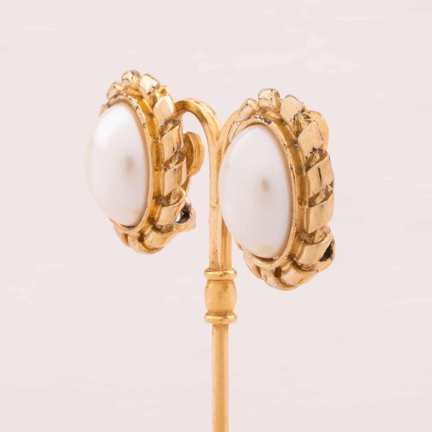 Givenchy-ovale-Vintage-Perlen-Ohrringe