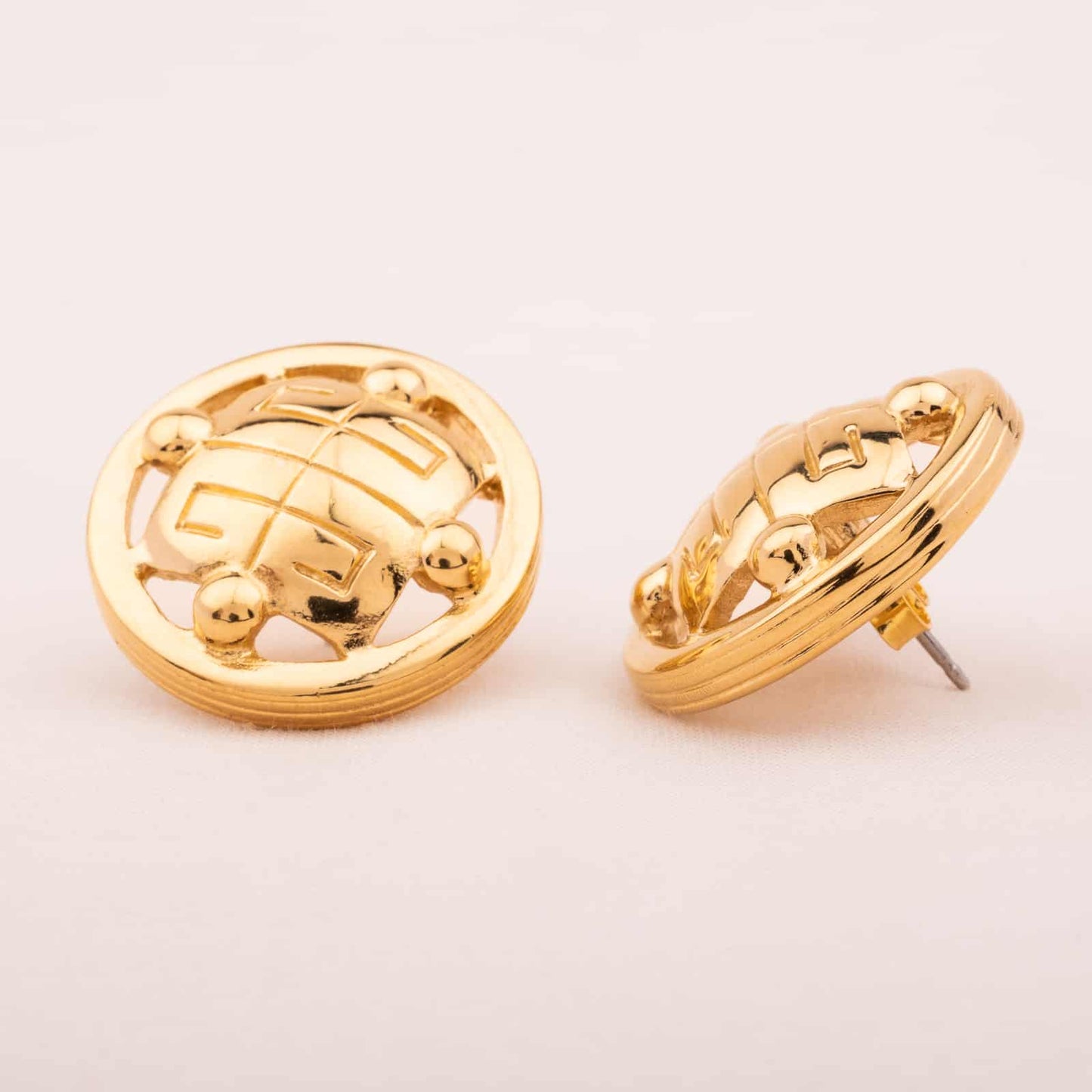 Givenchy-Vintage-Ohrringe-runde-Form-mit-Logo