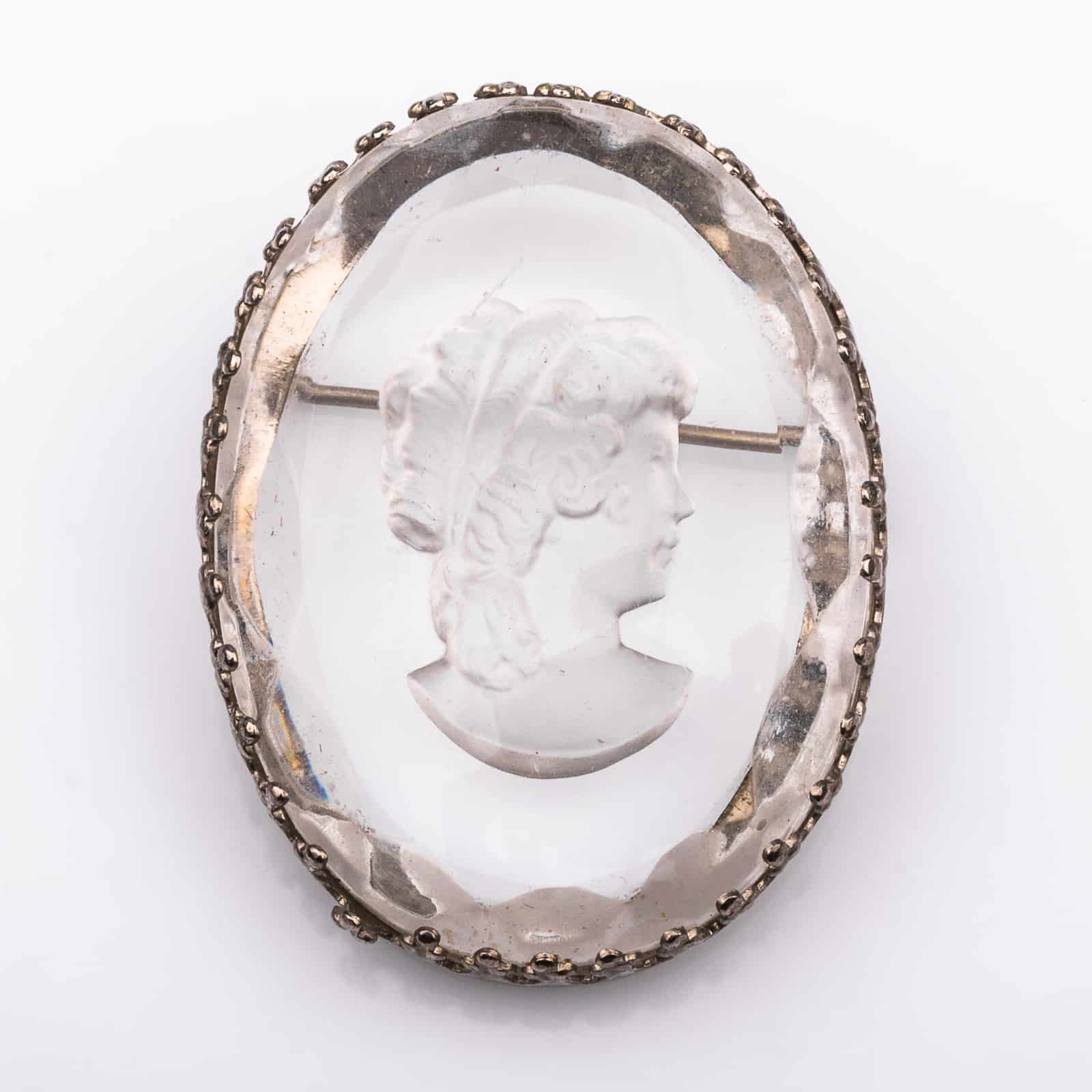 Intaglio-transparente-Brosche-Antik-Revival