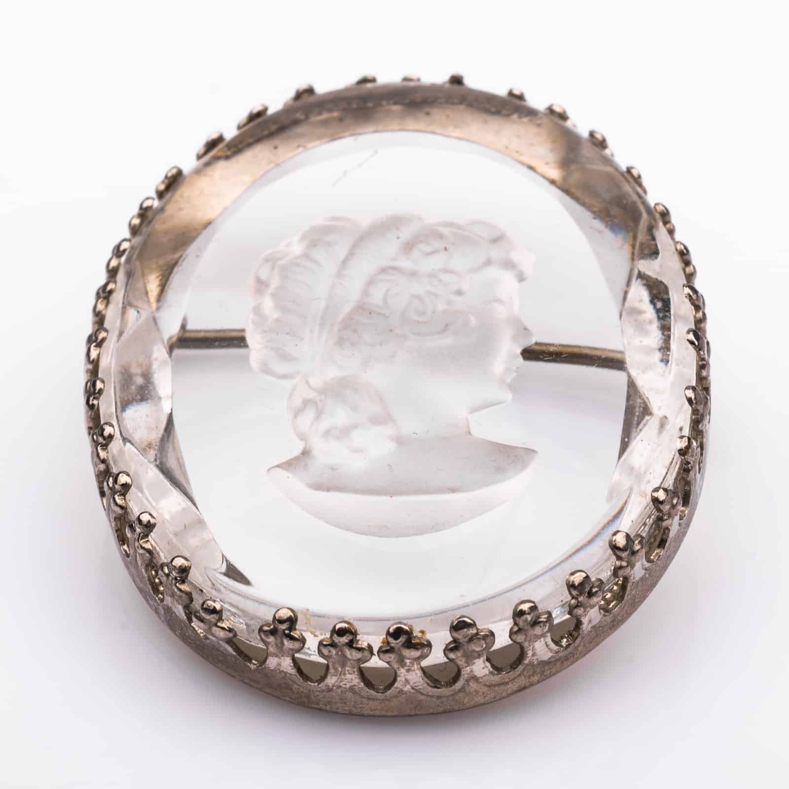 Intaglio-transparente-Brosche-Antik-Revival
