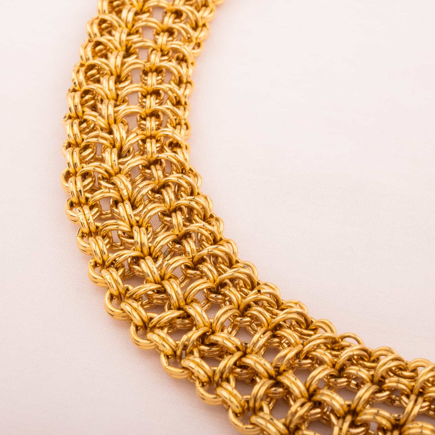 Monet-breites-Ketten-Collier-vergoldet-90s