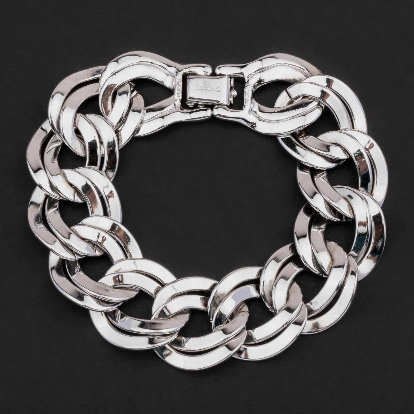 Monet-silberfarbenes-Kettenglieder-Armband