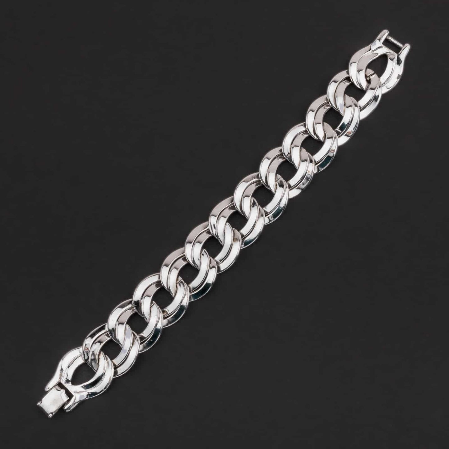 Monet-silberfarbenes-Kettenglieder-Armband