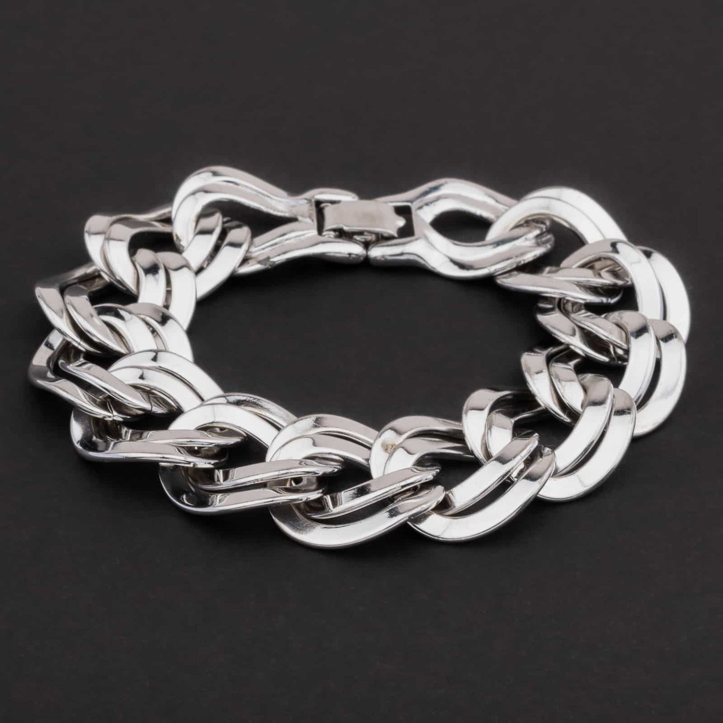 Monet-silberfarbenes-Kettenglieder-Armband