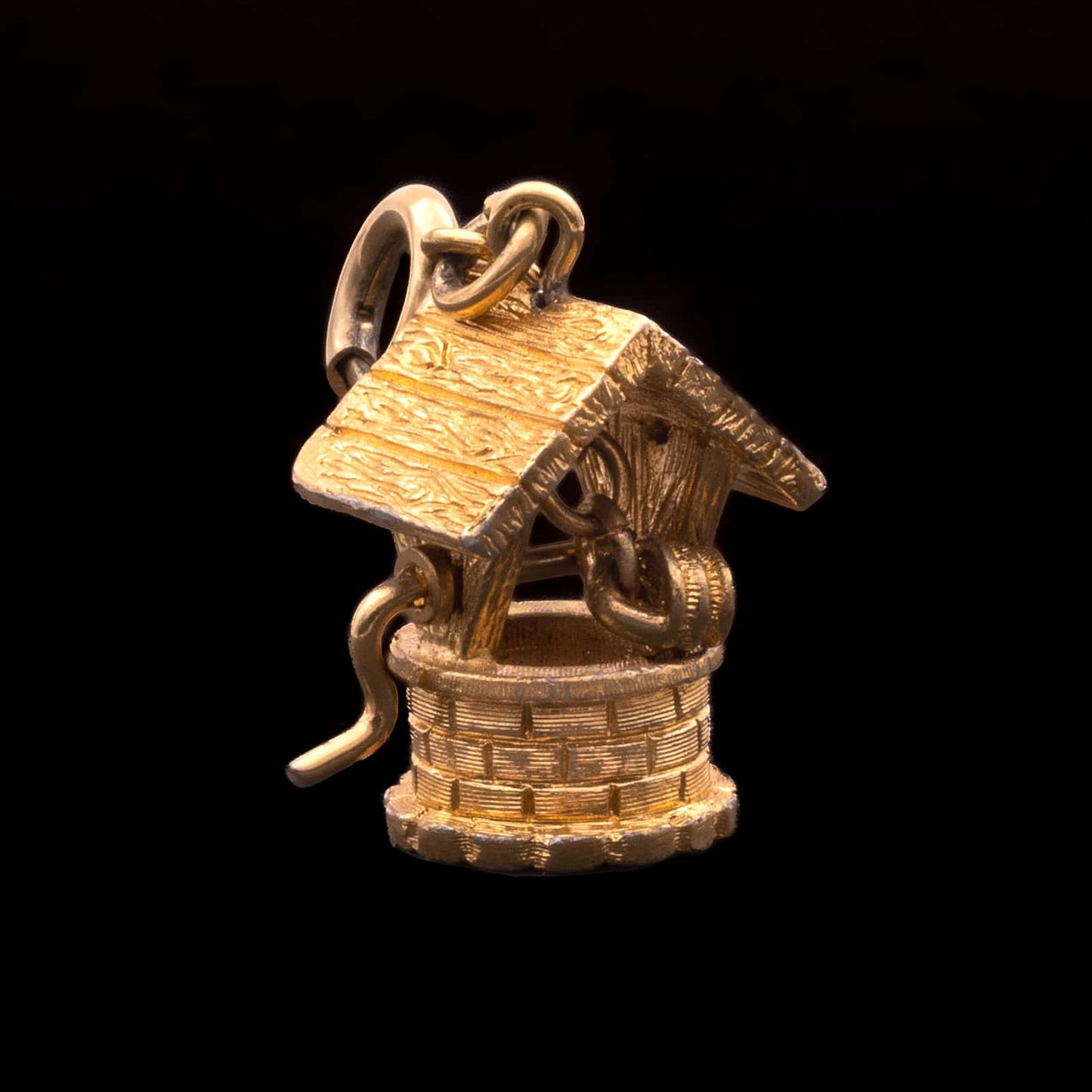 Monet-vergoldeter-Brunnen-Charm-Anhänger