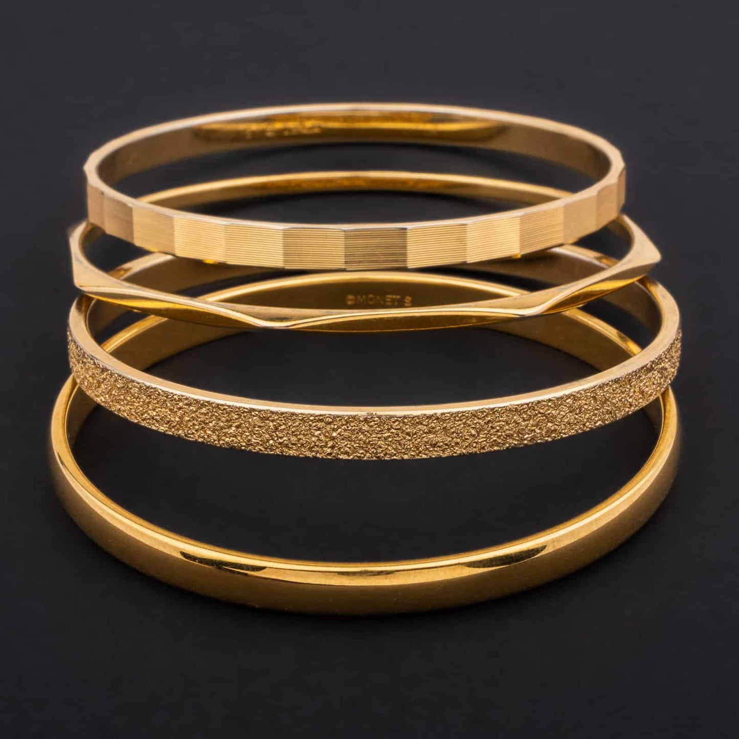 Monet-vergoldete-Armreife-60s-70s