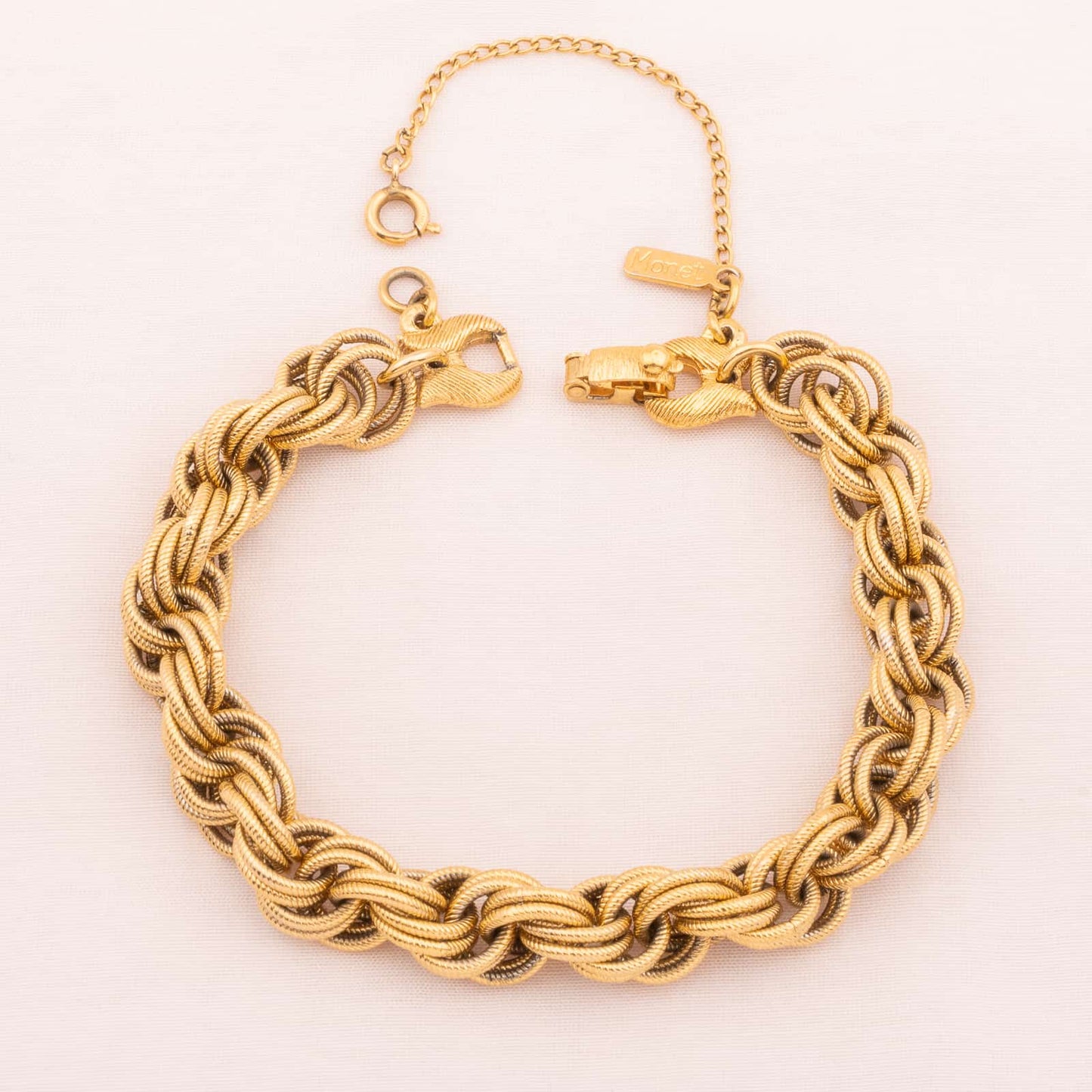 Monet-vergoldetes-Ketten-Armband-60s