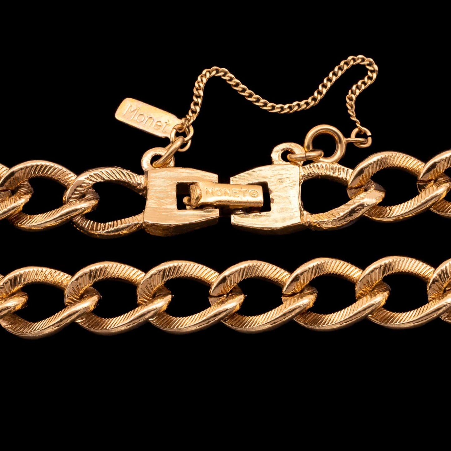 Monet-vergoldetes-Kettenglieder-Armband-Signaturen