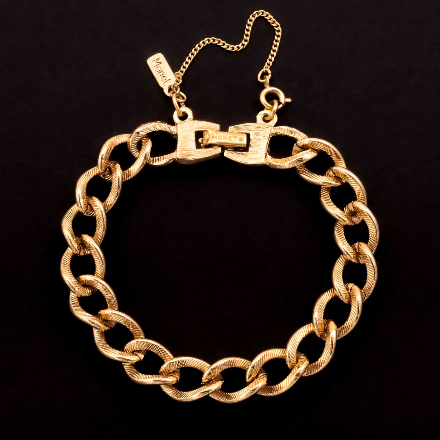 Monet-vergoldetes-Kettenglieder-Armband