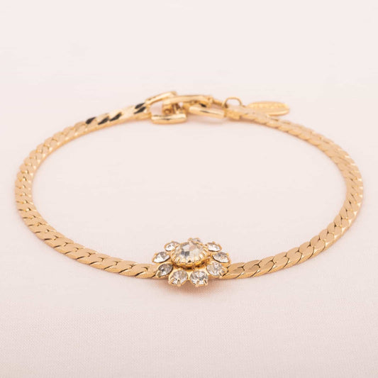 Parklane-vergoldetes-Armband-mit-Kristall-Blume