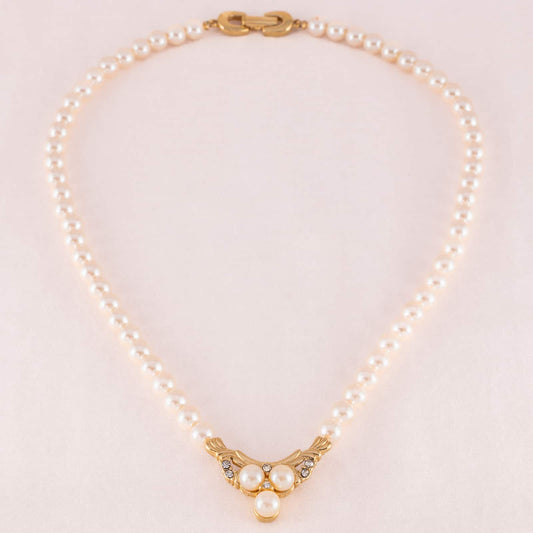 Richelieu-Perlenkette-Anhänger-3Perlen-Strass
