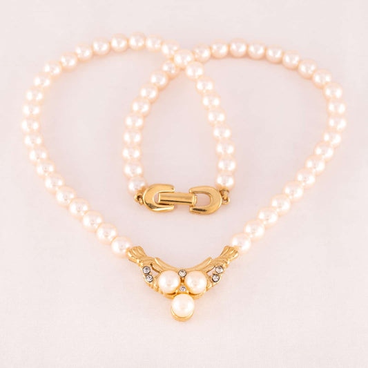 Richelieu-Perlenkette-Anhänger-3Perlen-Strass