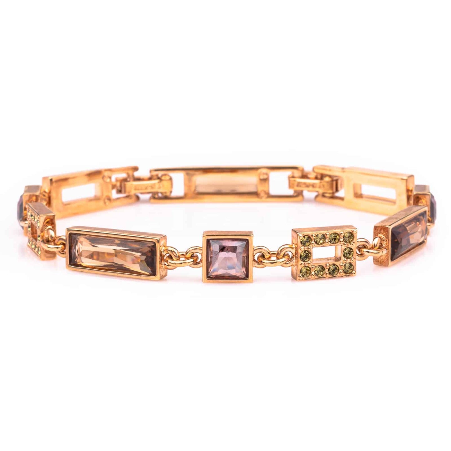 Swarovski-Armband-eckige-Kristalle-Lila-Braun