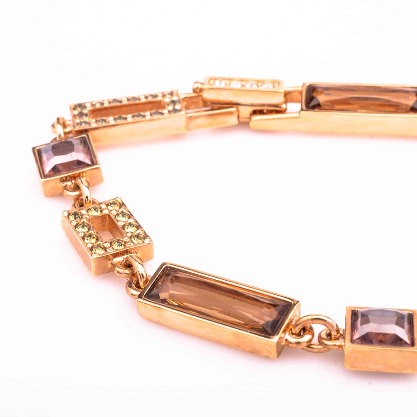 Swarovski-Armband-eckige-Kristalle-Lila-Braun