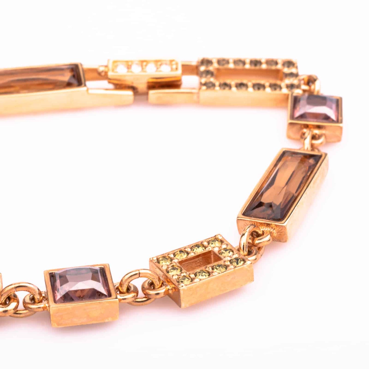Swarovski-Armband-eckige-Kristalle-Lila-Braun