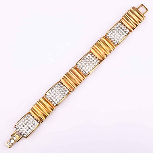 Swarovski-Armband-vergoldet-Kristall-90s