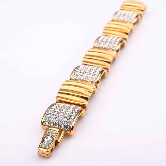 Swarovski-Armband-vergoldet-Kristall-90s