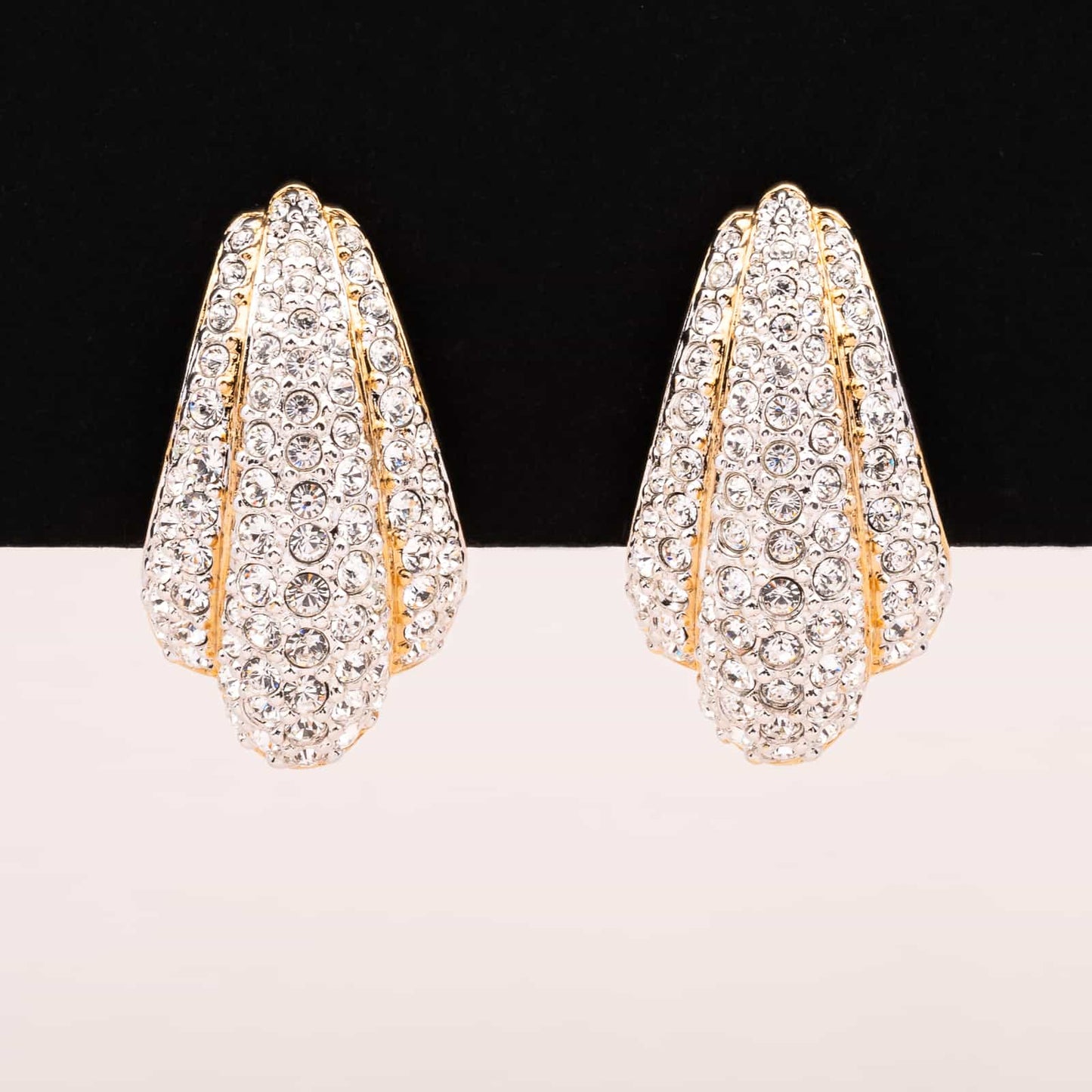 Swarovski-Vintage-Ohrclips-im-80s-Art-Deco-Design