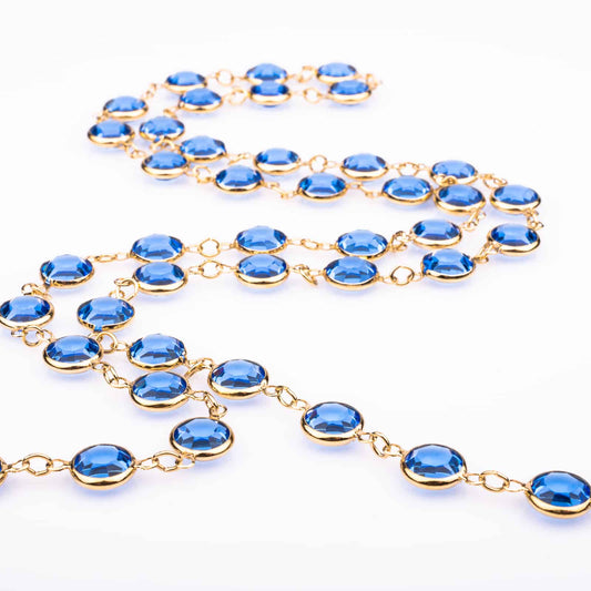 Swarovski-blaue-Halskette-mit-runden-Kristallen