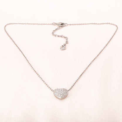 Swarovski-Halskette-Herz-Anhänger-rhodiniert-Kristall-besetzt-Schwan-Signatur