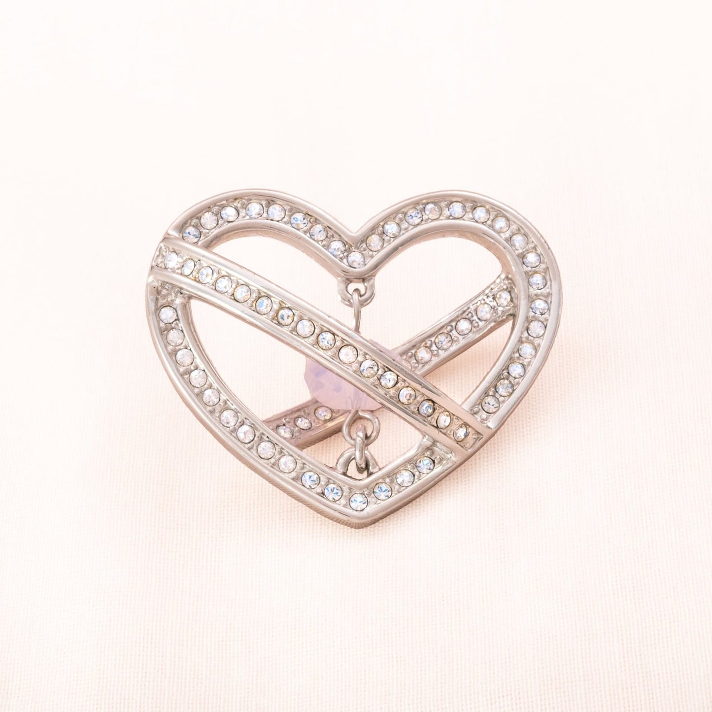 Swarovski-Herz-Anhänger-rhodiniert-Kristalle-rosa-Perle