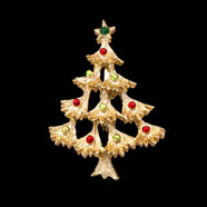 GERRY`S Weihnachtsbaum Brosche aus den 1970er Jahren