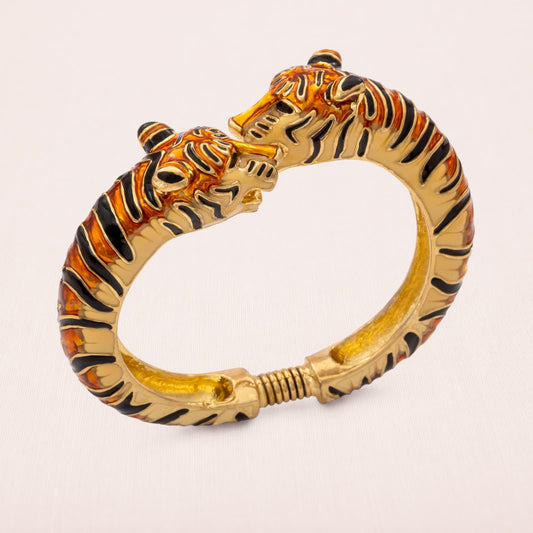KJL-Armreif-Tiger-Design-Emaille-vergoldet