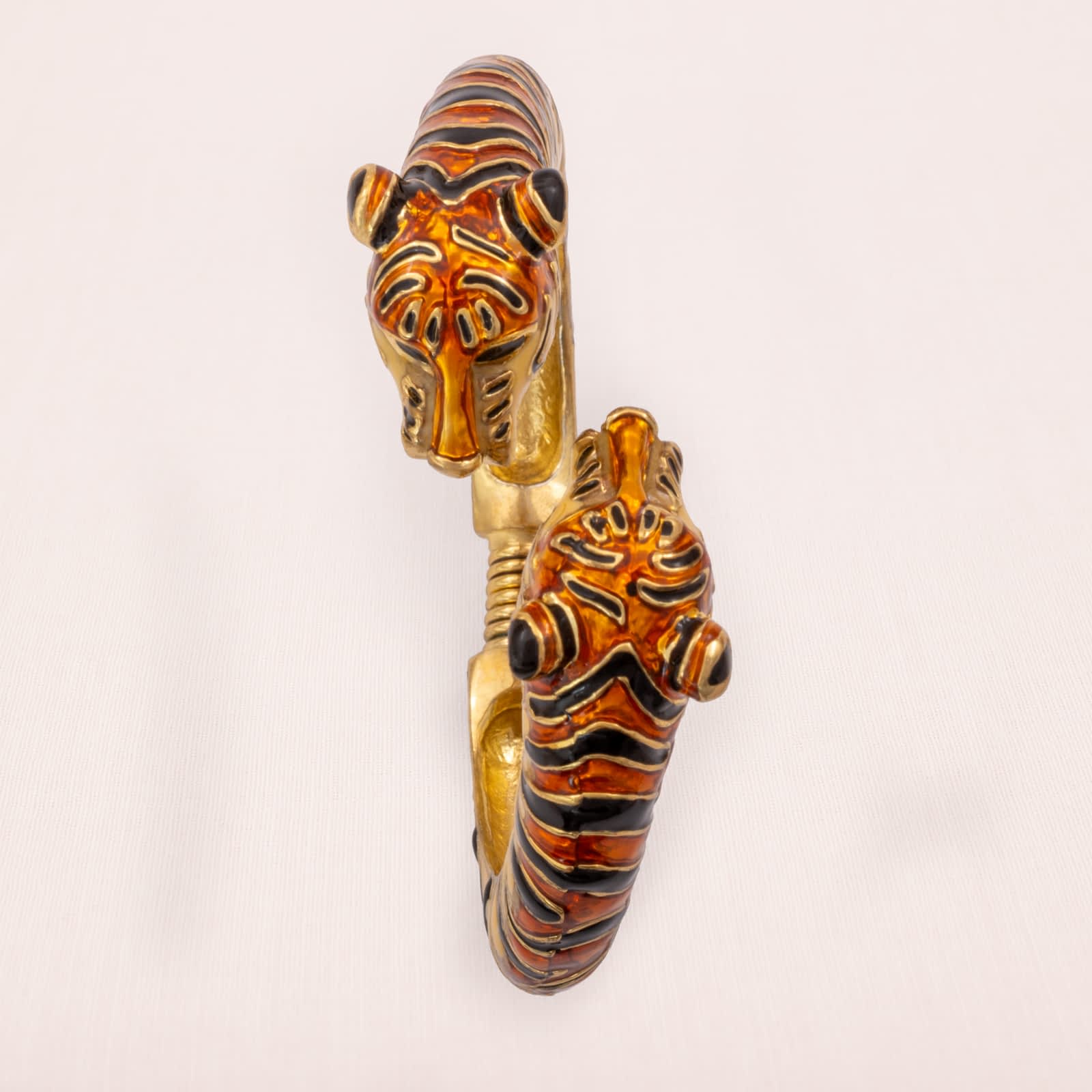 KJL-Armreif-Tiger-Design-Emaille-vergoldet