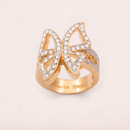 KJL Ring Schmetterling vergoldet Statement Ring Vintage Schmuck