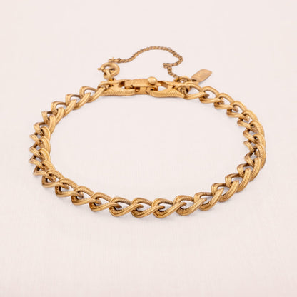 MONET Vintage Armband 1960er vergoldet Kettenglieder Charm Retro Schmuck