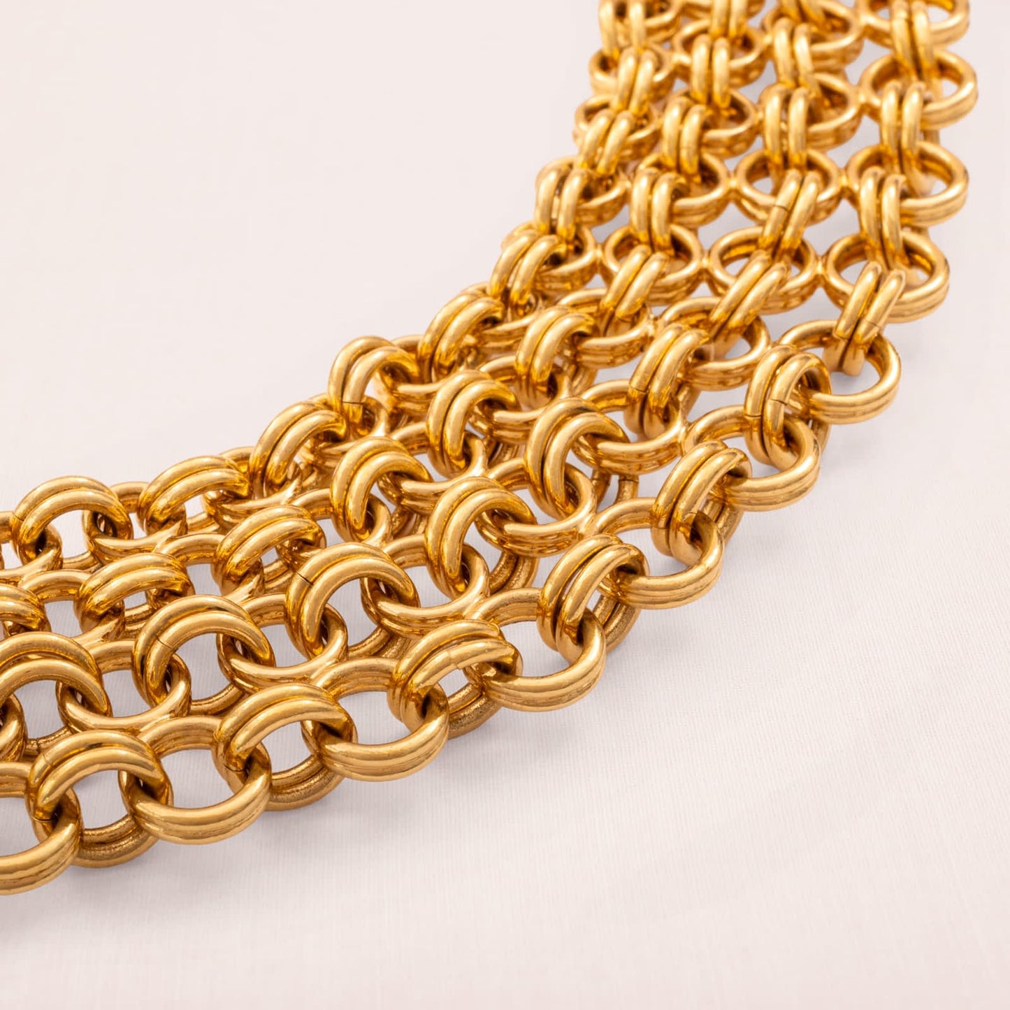 Monet-Halskette-klobiges-Statement-Design-Kettenglieder-vergoldet