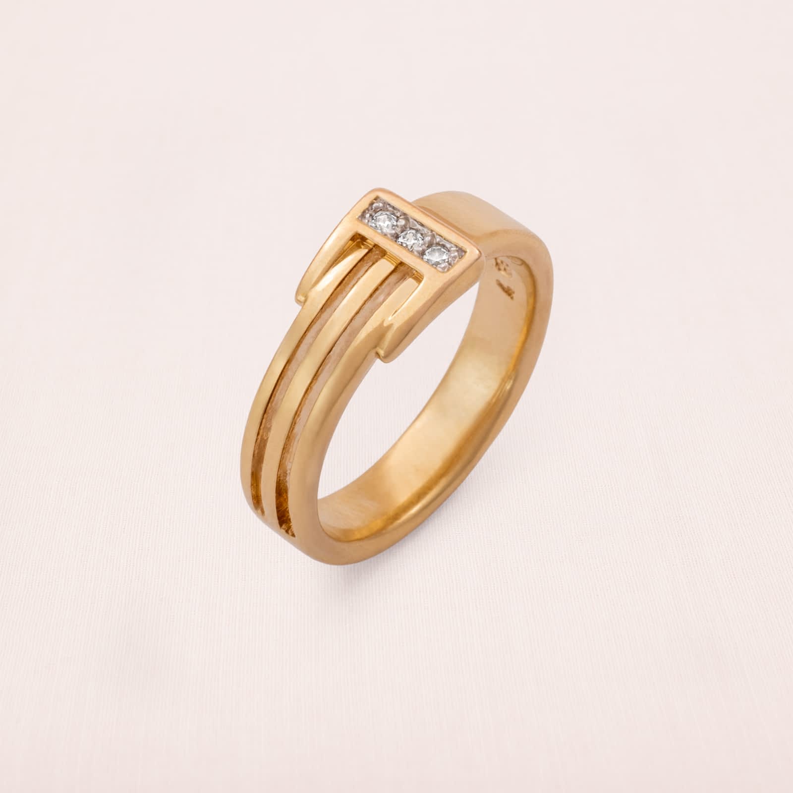Pierre-Lang-Ring-vergoldet-Schnalle-Zirkonia