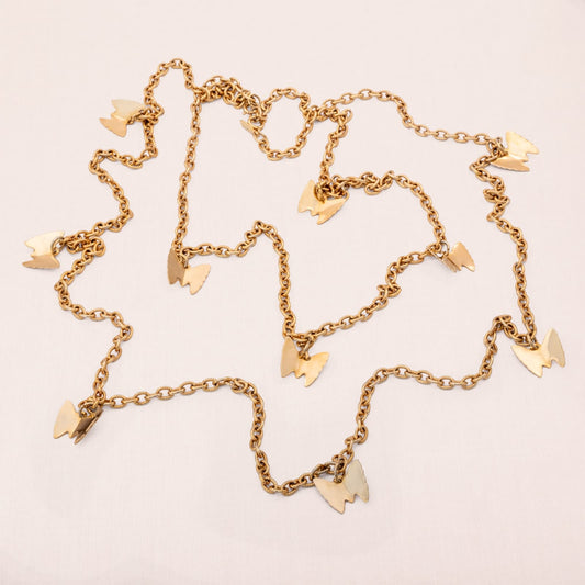 Sarah-Coventry-doppelte-Halskette-vergoldet-Schmetterling-Anhänger-wandelbar