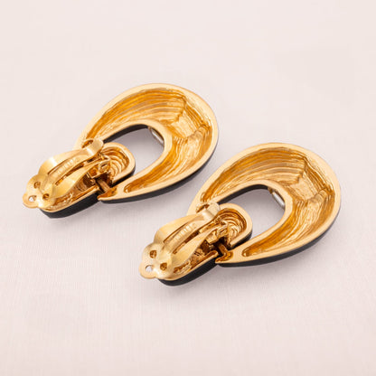 St-John-Ohrclips-Türkloper-vergoldete-Rückseiten-signiert