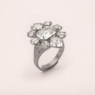 VINTAGE Ring 1950er Strass größenverstellbar eleganter Retro Schmuck