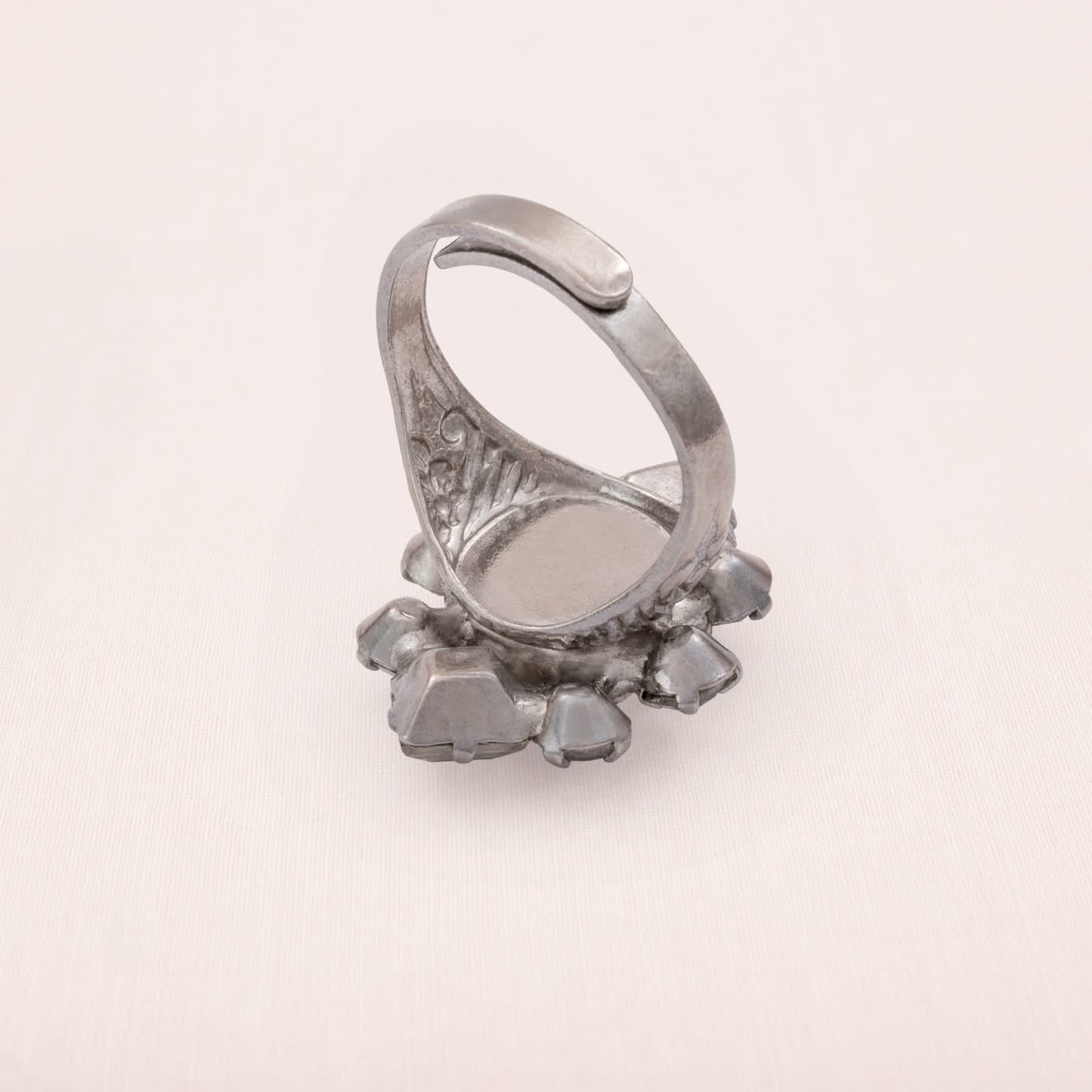 VINTAGE Ring 1950s Rhinestone Adjustable Elegant Retro Jewelry
